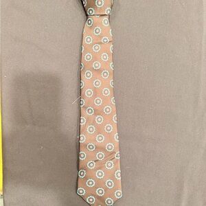 Ermenegildo Zegna Brown and Blue Floral Men's Tie
